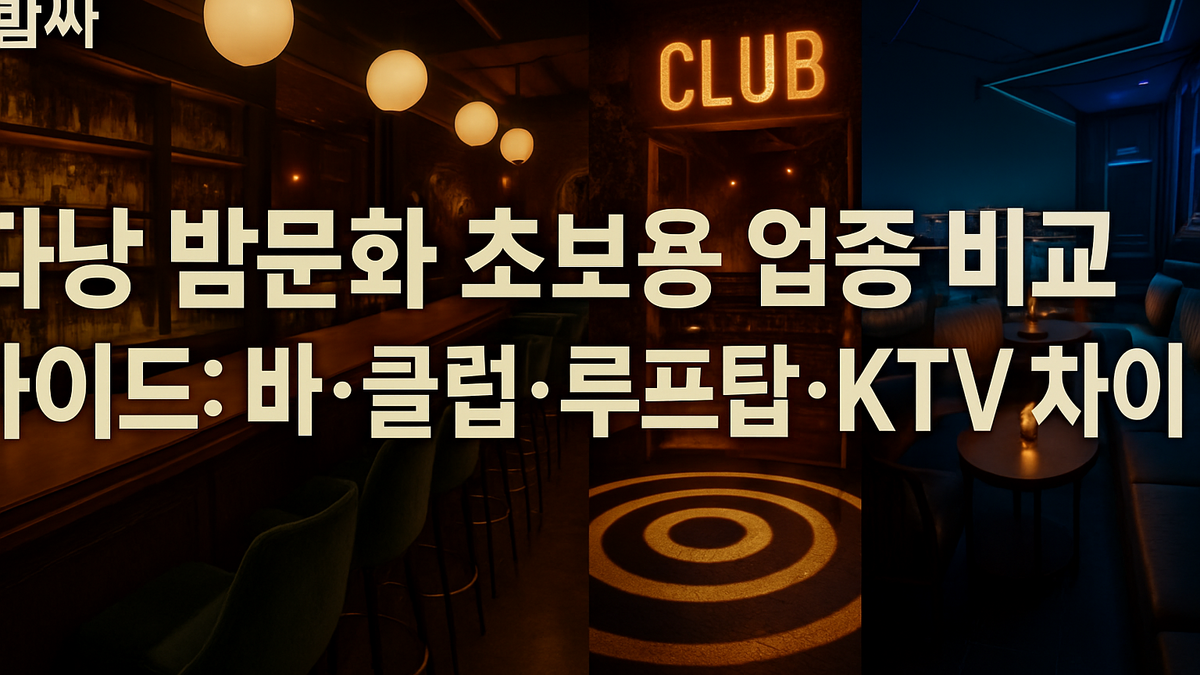 다낭 밤문화 초보 업종 비교: 바·클럽·루프탑·KTV